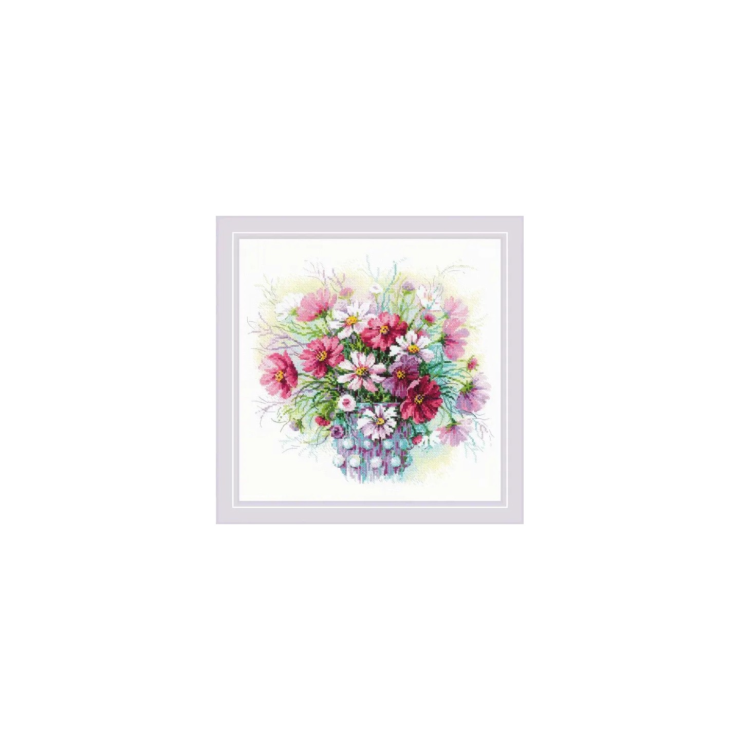 Riolis Kit de broderie Cosmos aquarelle