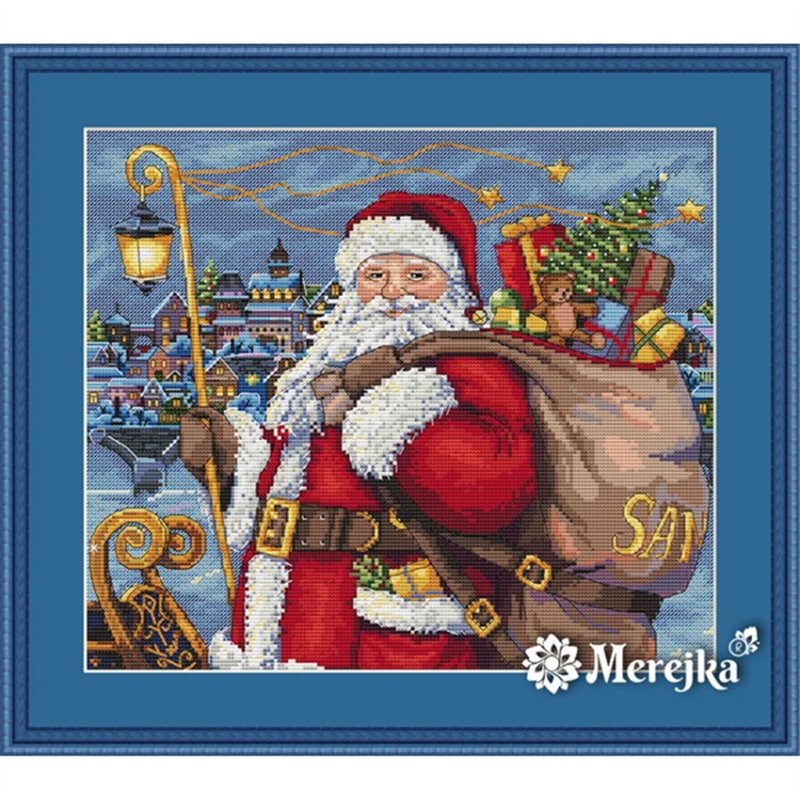 Borduurpakket De Kerstman Komt Borduurpakket De Kerstman Komt