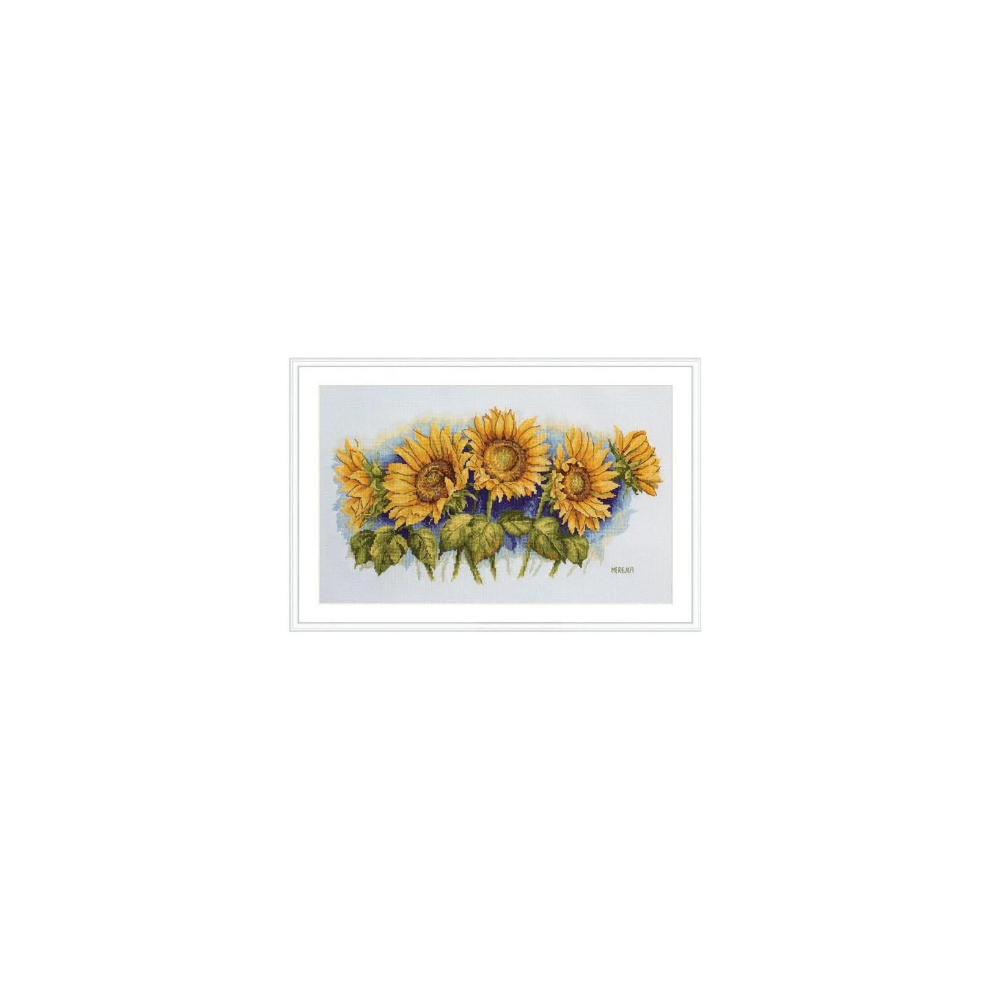 Embroidery kit Bright Sunflowers