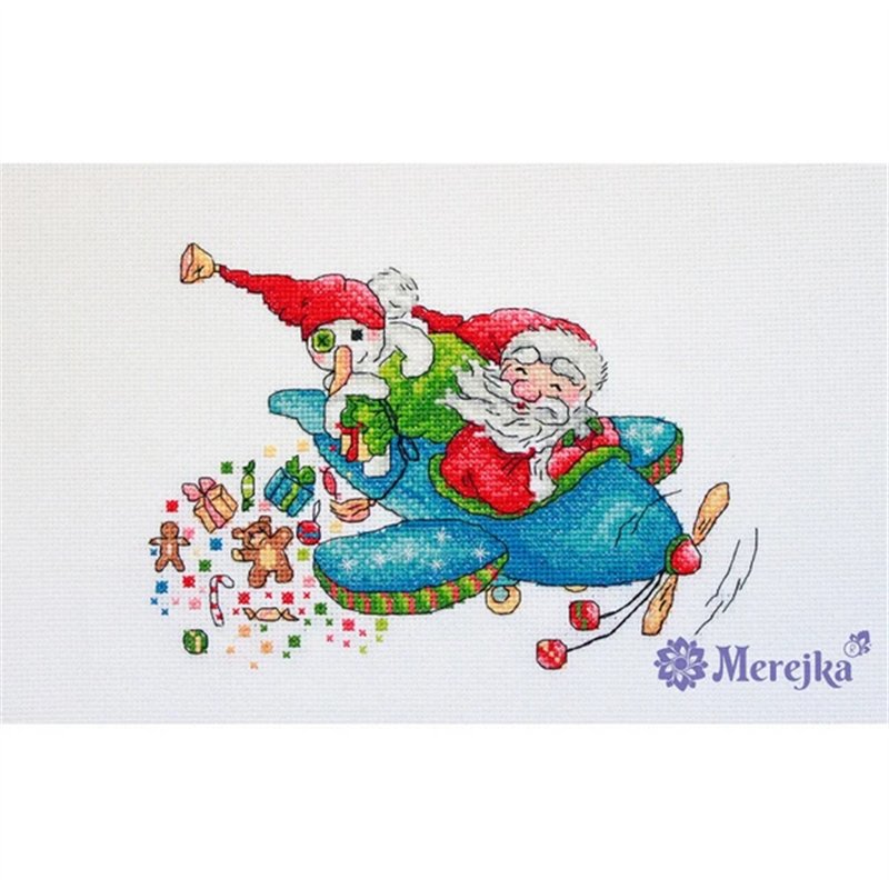Embroidery kit Christmas Flight