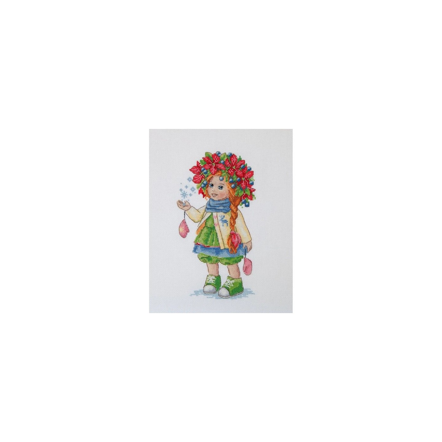 Kit de broderie Fille d'hiver