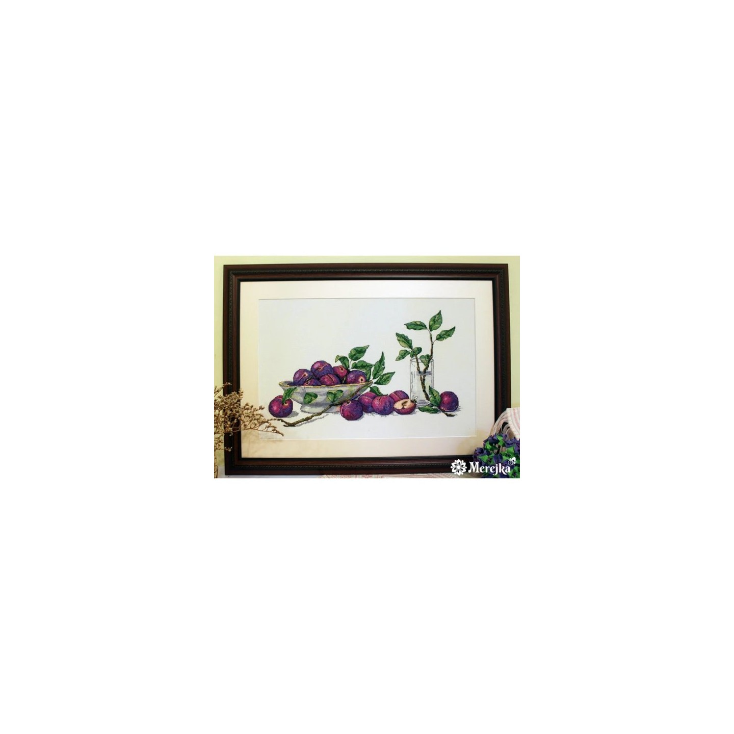 Kit de broderie Prunes sucrées