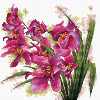 Stickset Schöne Orchideen