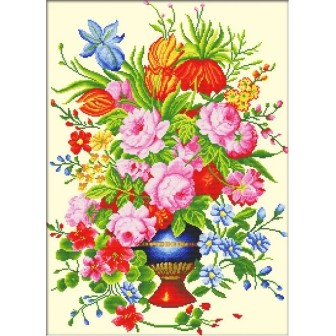 Embroidery kit Elegant Floral Arrangement