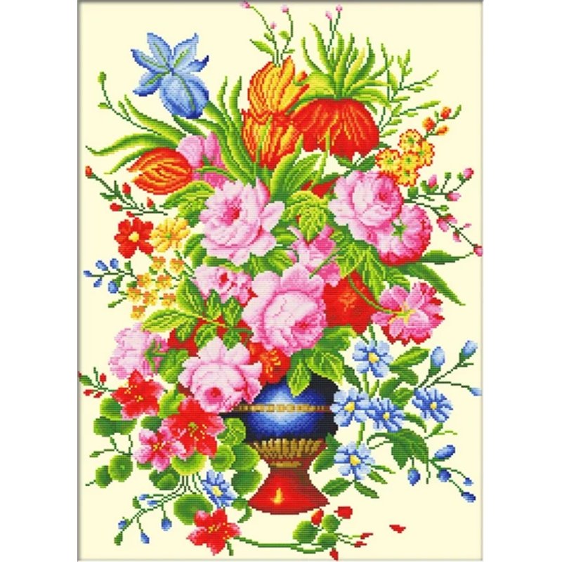 Embroidery kit Elegant Floral Arrangement