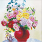 Kit de broderie Rosa centifolia dans un vase Kit de broderie Rosa centifolia dans un vase