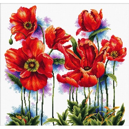 Stickset Schöne Mohnblumen