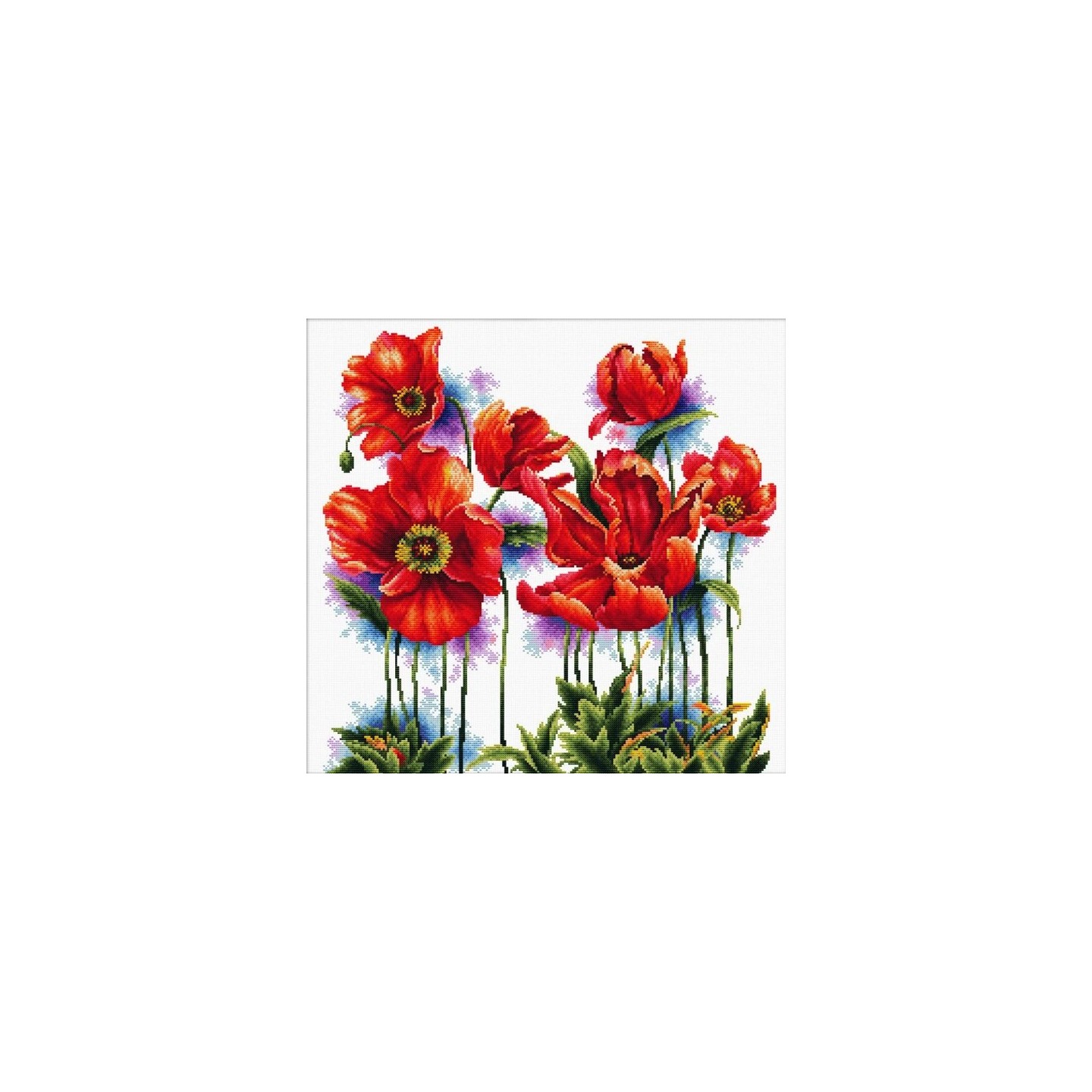 Stickset Schöne Mohnblumen