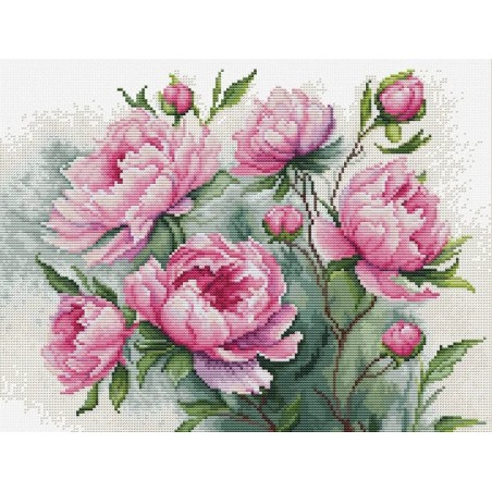 Luca-S Embroidery kit The Charm of Peonies