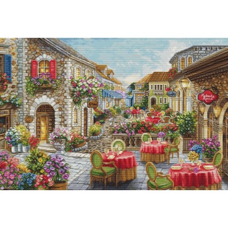 Luca-S Embroidery kit Fiori Caffes