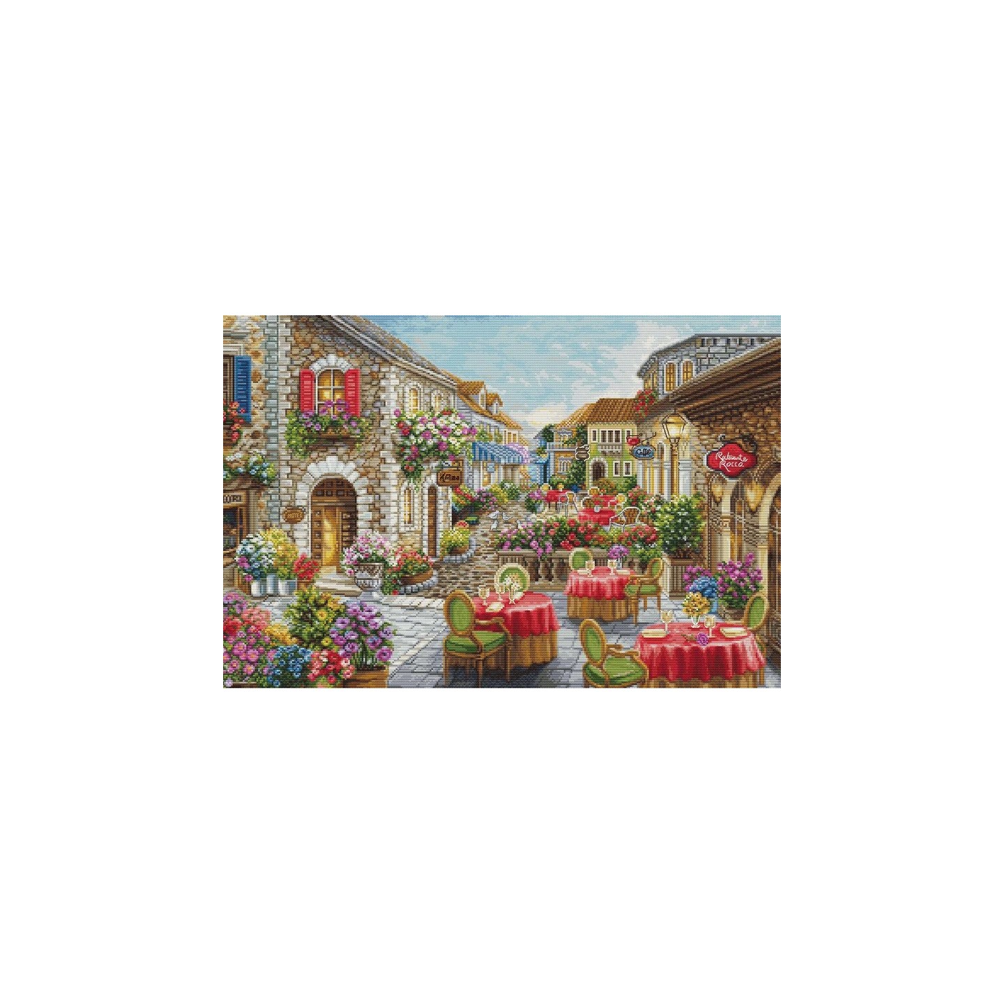 Luca-S Stickset Fiori Caffes
