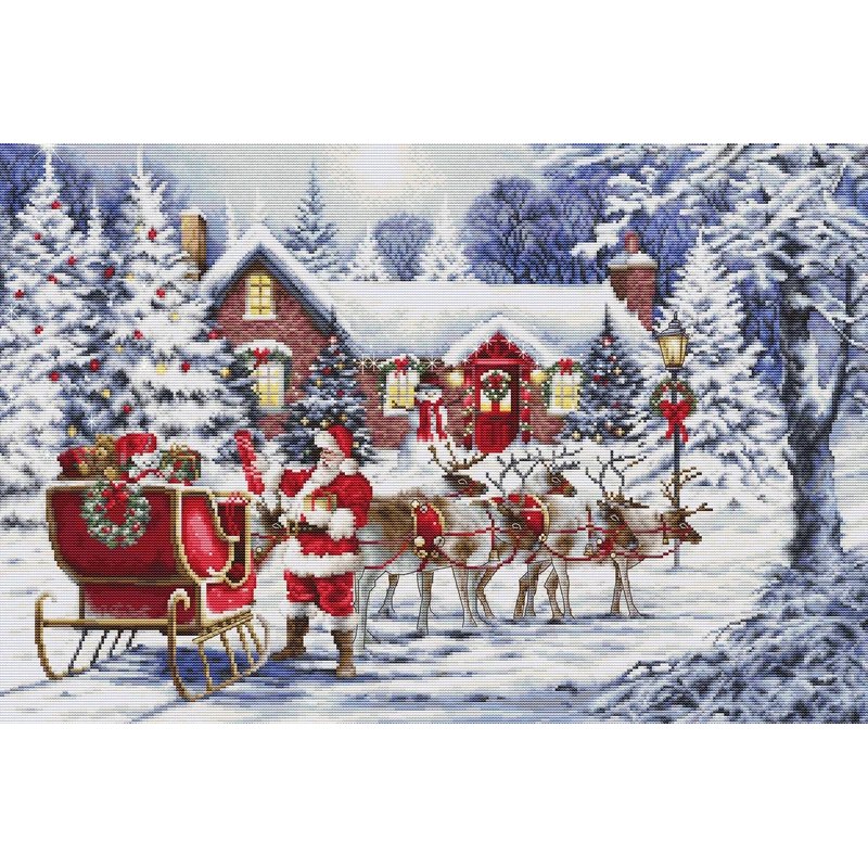 Stickset Der Besuch des Weihnachtsmanns Stickset Der Besuch des Weihnachtsmanns