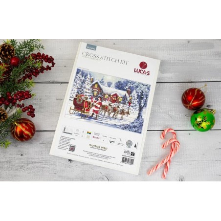 Stickset Der Besuch des Weihnachtsmanns