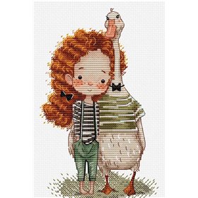 Stickset Lucy und die Gans