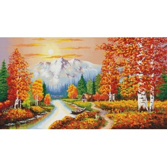 Embroidery kit A Flaming Sunset