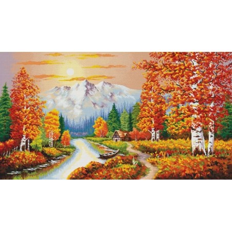 Embroidery kit A Flaming Sunset