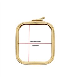 Stickrahmen Nurge 9,5 x 11 cm Kaffeebraun