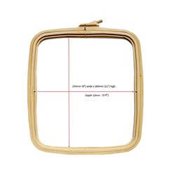 Stickrahmen Nurge 19,5 x 22 cm Kaffeebraun