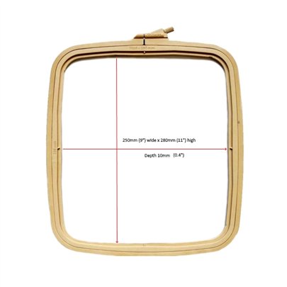 Stickrahmen Nurge 19,5 x 22 cm Kaffeebraun