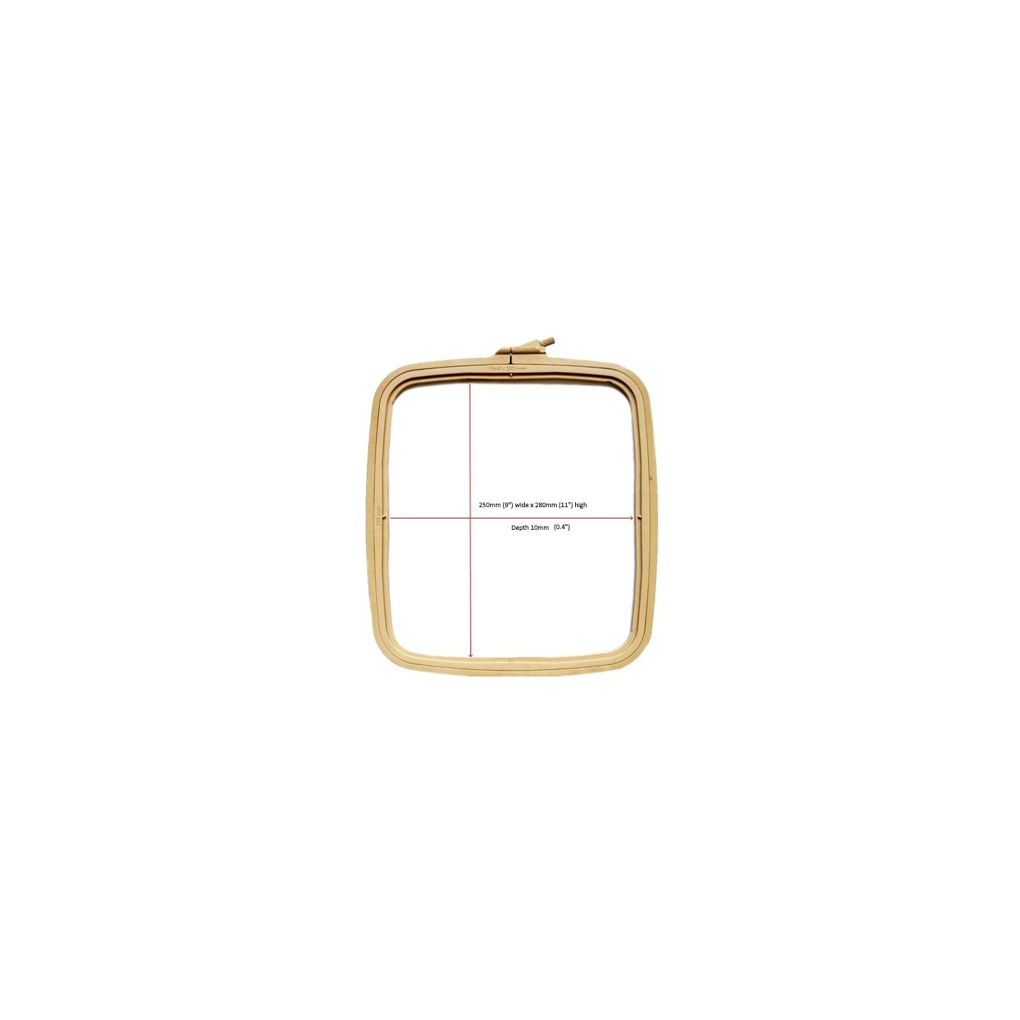 Embroidery frame Nurge 19,5 x 22 cm Coffee Brown