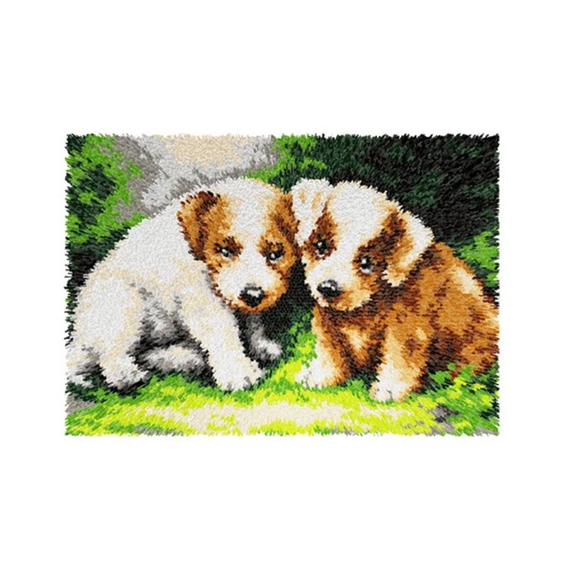 Knüpfformteppichpackung Puppies 4176