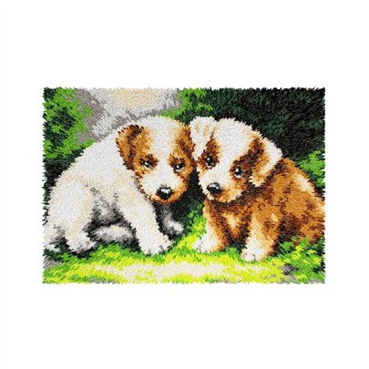 Kit tapis au point noué Puppies 4176