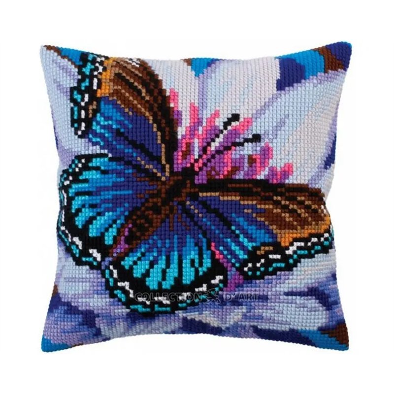 Coussin à broder Turquoise volatile 5313