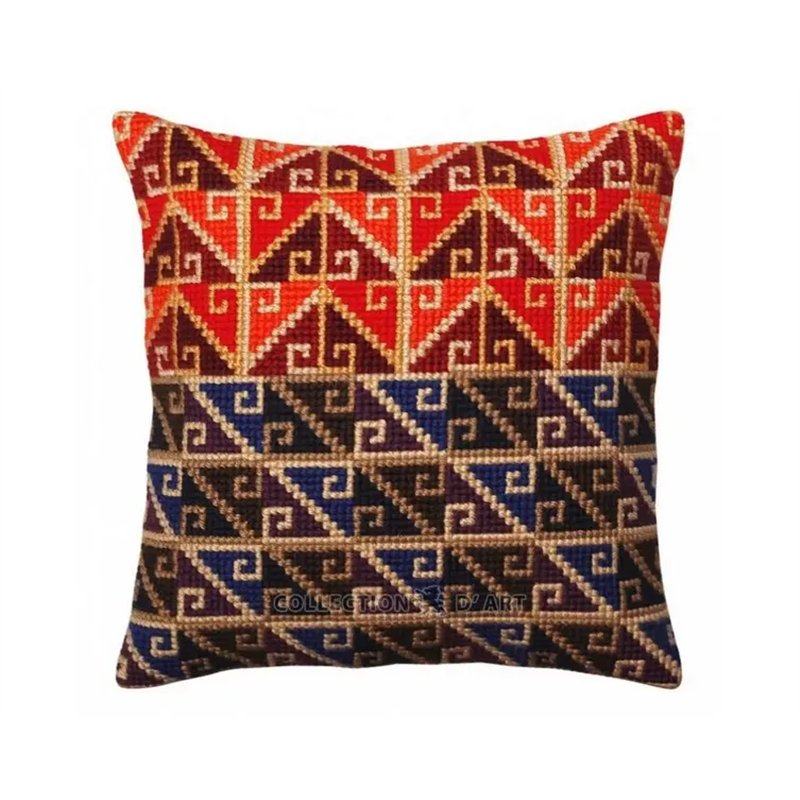 Borduurkussen Peruaans ornament 5371