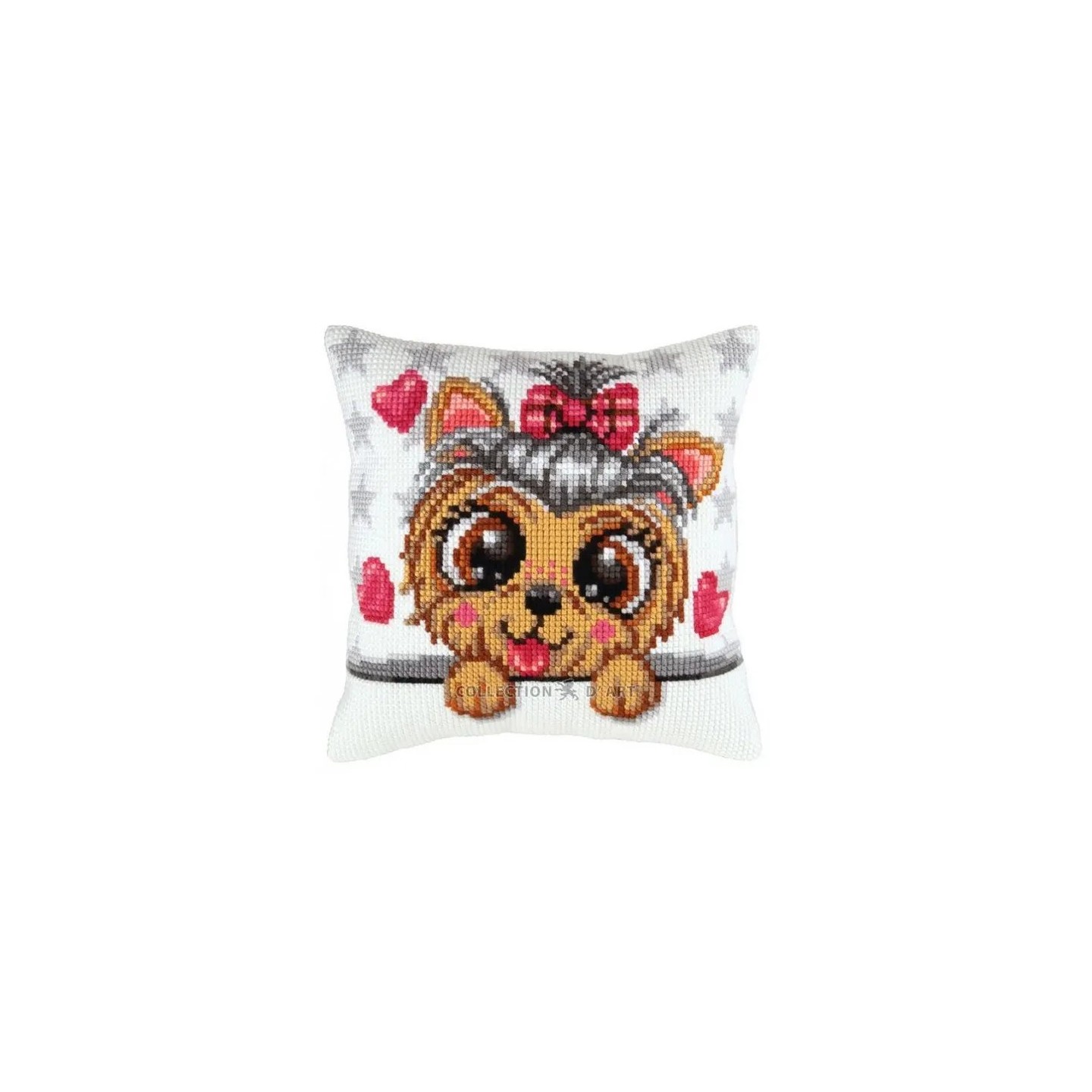 Stitch cushion kit Yorkshire terrier 5434