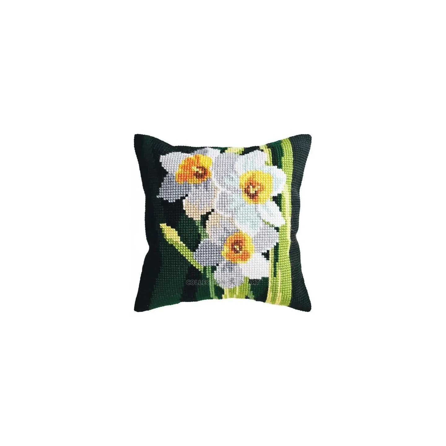 Coussin à broder Rangées de jonquilles 5484