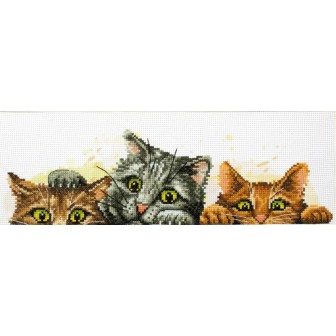 Borduurpakket Nieuwsgierige kittens