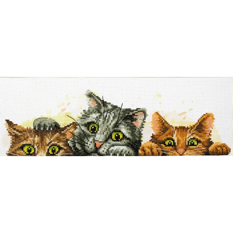 Borduurpakket Nieuwsgierige kittens Borduurpakket Nieuwsgierige kittens