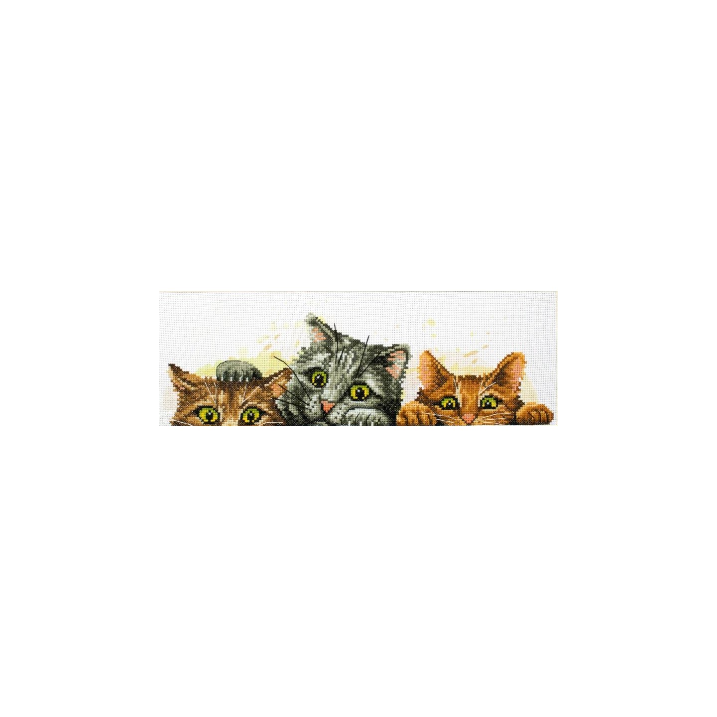 Embroidery kit Curious Kittens