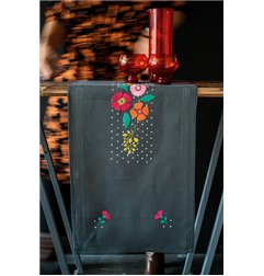 Bedruckter Läuferpackung Feurige Blumen