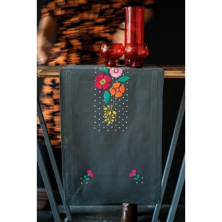 Kit chemin de table Fleurs multicolores