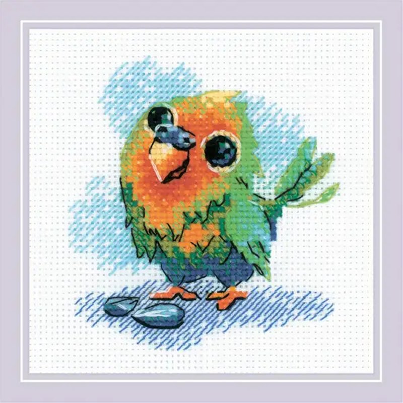 Kit de broderie Petit perroquet Kit de broderie Petit perroquet