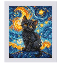 Riolis Kit de broderie Chat étoilé