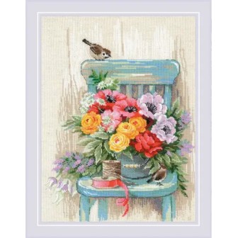 Riolis Embroidery kit Garden Flowers