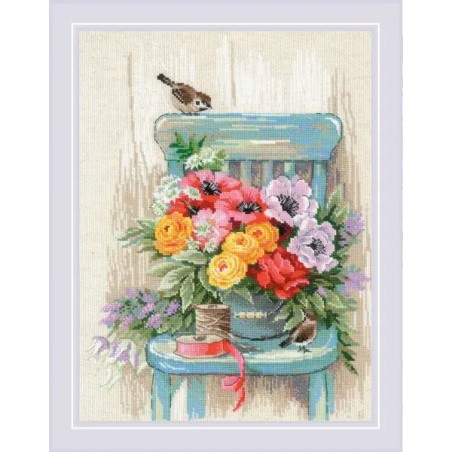 Riolis Kit de broderie Fleurs du jardin
