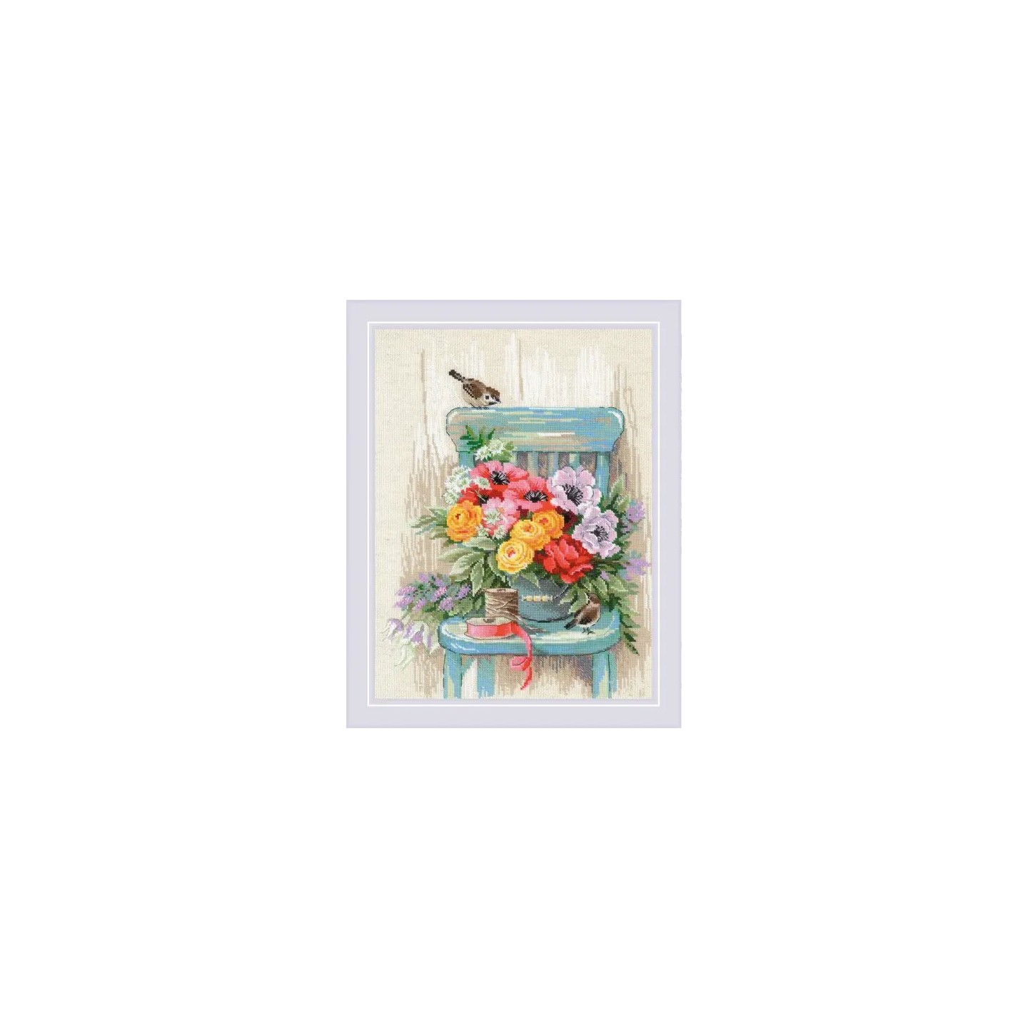 Riolis Borduurpakket Tuinbloemen