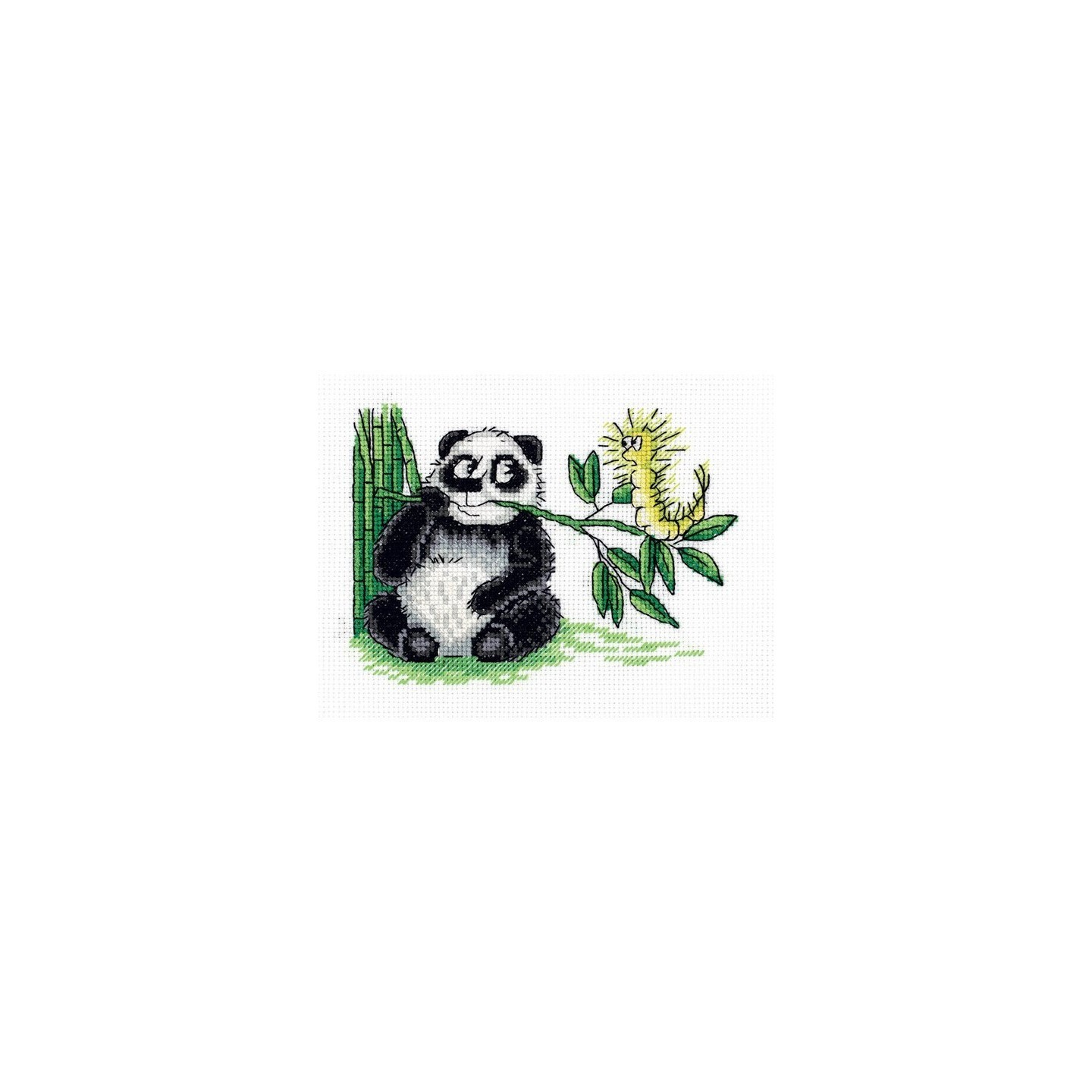 Borduurpakket Panda en de rups