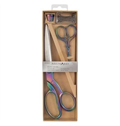 Scherenset: Schneiderschere, Stickschere, Fingerhut Regenbogen