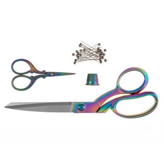 Scissors Set Dressmaking, Embroidery and thimble rainbow