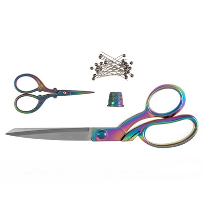 Scissors Set Dressmaking, Embroidery and thimble rainbow