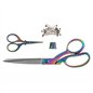 Scherenset: Schneiderschere, Stickschere, Fingerhut Regenbogen