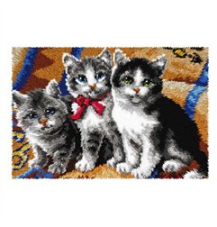 Knooptapijt kit Katten 4131