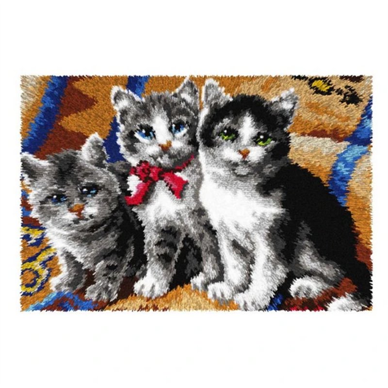 Kit tapis au point noué Chats 4131