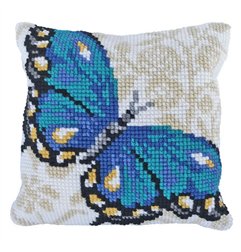 Stitch cushion kit Blue Butterfly