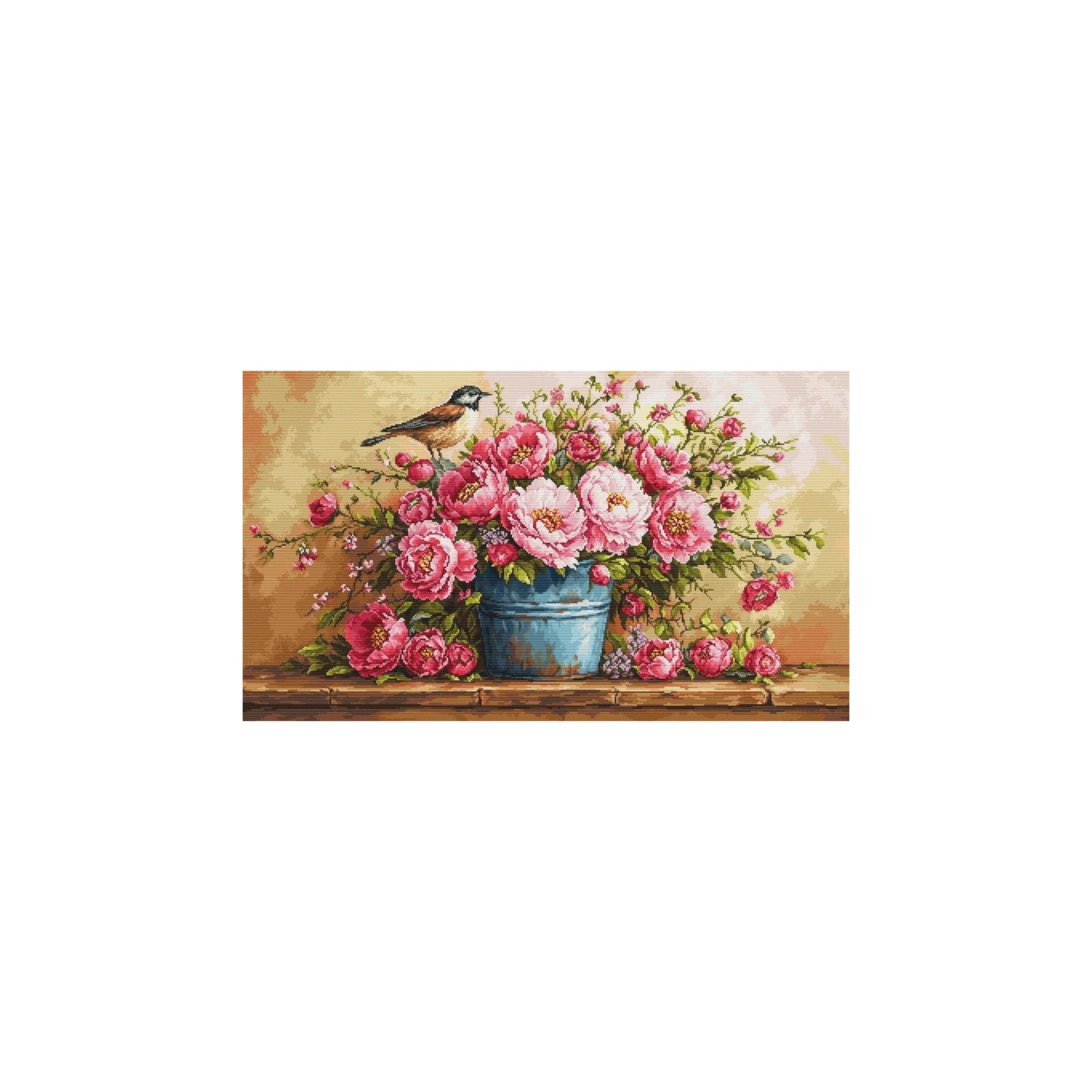 Luca-S Stickset Üppiger Blumenstrauß