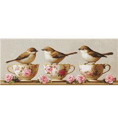 Luca-S Kit de broderie Trois oiseaux délicats